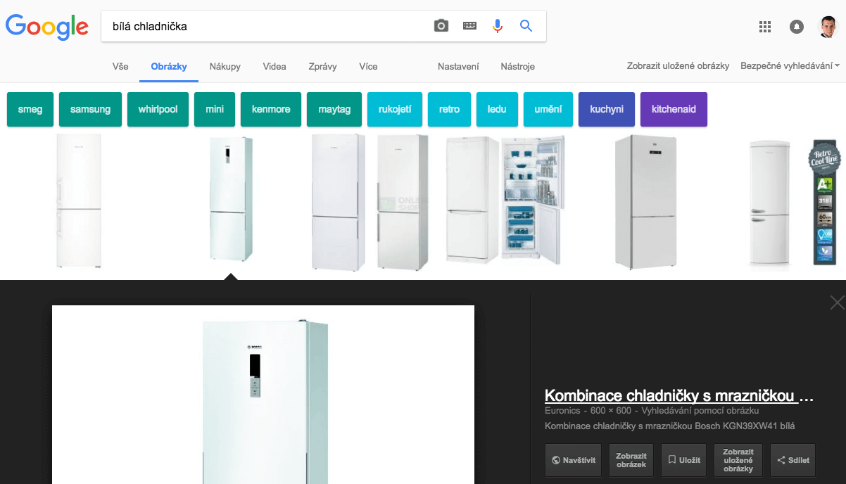 Bílá chladnička - výsledek obrázkového Google hledání