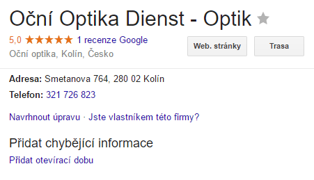 Dienst Optik bez otevírací doby