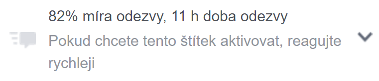 Míra odezvy na FB