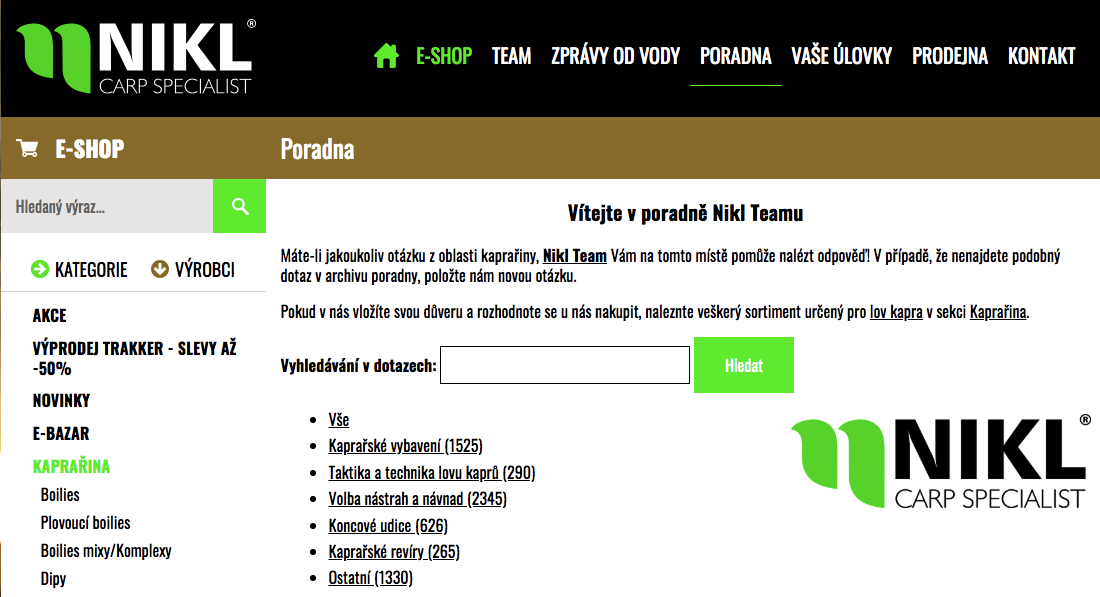 Poradne na e-shopu nikl.cz